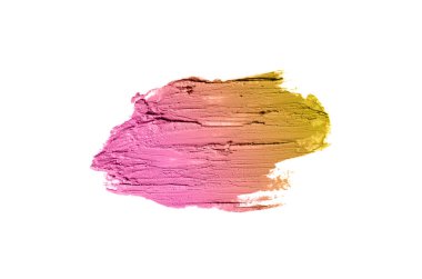 Smear ve ruj veya akrilik boya beyaz izole doku