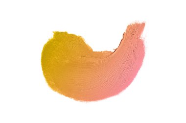 Smear ve ruj veya akrilik boya beyaz izole doku