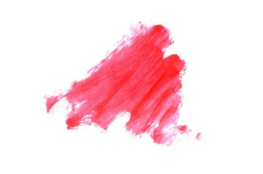 Smear ve ruj veya akrilik boya beyaz izole doku