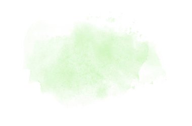 Beyaz üzerine izole edilmiş, sıvı bir kova boyası ile soyut suluboya arka plan görüntüsü. Yeşil tonları