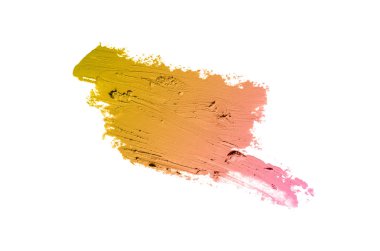 Smear ve ruj veya akrilik boya beyaz izole doku