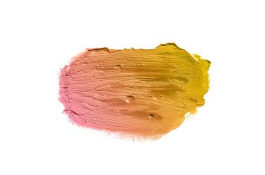 Smear ve ruj veya akrilik boya beyaz izole doku