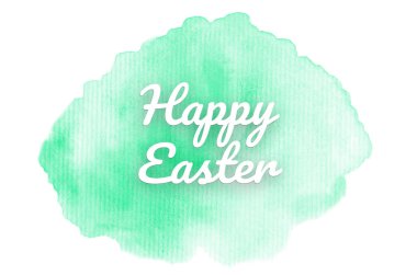 Kova boyası sıvı bir sıçrama ile soyut suluboya arka plan görüntüsü. Turkuaz tonları. Mutlu paskalya