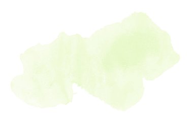 Beyaz üzerine izole edilmiş, sıvı bir kova boyası ile soyut suluboya arka plan görüntüsü. Yeşil tonları