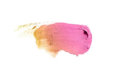 Smear ve ruj veya akrilik boya beyaz izole doku