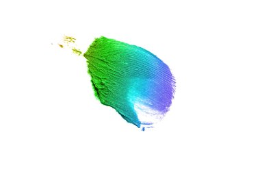 Smear ve ruj veya akrilik boya beyaz izole doku