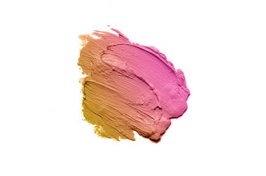 Smear ve ruj veya akrilik boya beyaz izole doku