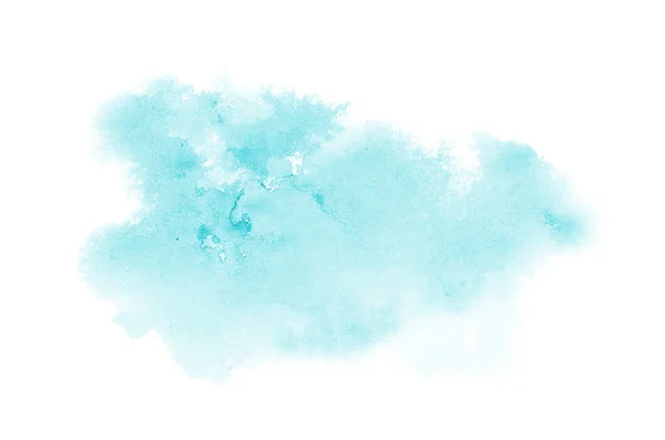Abstrakcja akwarela obraz tła z ciekłym bryzg farby Aquarelle, izolowane na białym tle. Jasnoniebieskie odcienie — Zdjęcie stockowe