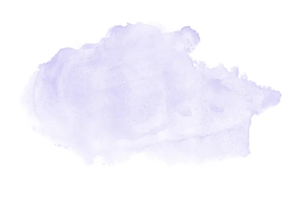 Imagem de fundo aquarela abstrata com um respingo líquido de tinta aquarelle, isolado em branco. Tons violeta — Fotografia de Stock