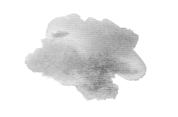 Abstraktes Aquarell-Hintergrundbild mit einem flüssigen Spritzer Aquarellfarbe, isoliert auf Weiß. Schwarz- und Weißtöne — Stockfoto