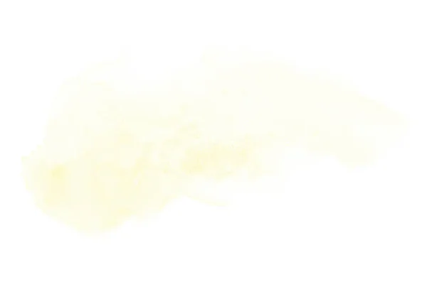 Imagem de fundo aquarela abstrata com um respingo líquido de tinta aquarelle, isolado em branco. Tons amarelos — Fotografia de Stock