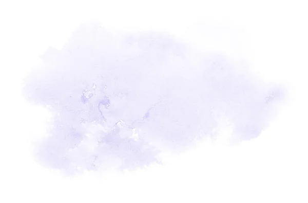 Imagem de fundo aquarela abstrata com um respingo líquido de tinta aquarelle, isolado em branco. Tons violeta — Fotografia de Stock