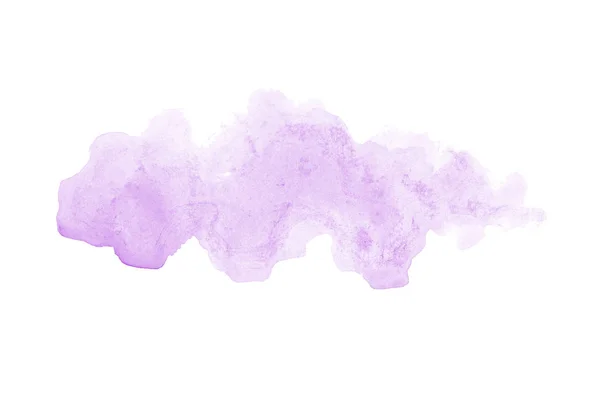 Image abstraite de fond aquarelle avec une éclaboussure liquide de peinture aquarelle, isolée sur blanc. Tons violets — Photo