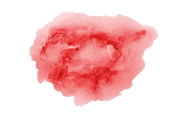 Абстрактное акварельное фоновое изображение с жидкими брызгами акварельной краски, выделенной на белом. Красные тона — стоковое фото