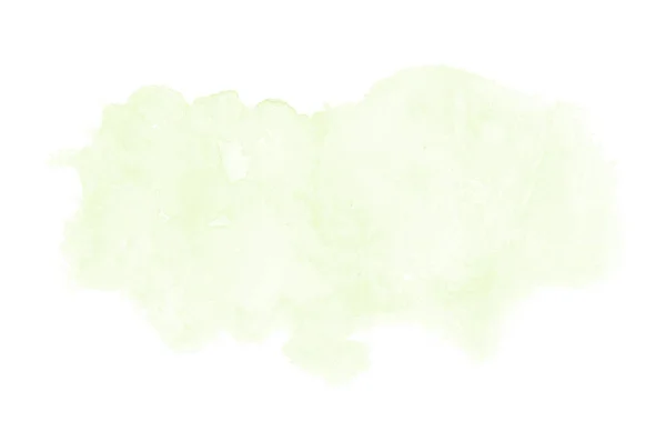 Abstract aquarel achtergrondafbeelding met een vloeibare Splatter van Aquarelle verf, geïsoleerd op wit. Groene tinten — Stockfoto