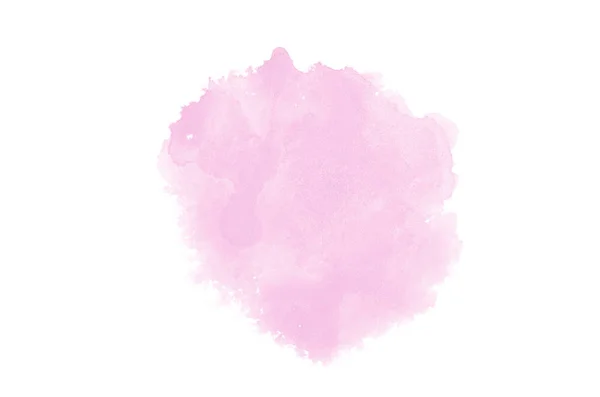 Abstract watercolor background image with a liquid splatter of aquarelle paint, isolated on white. Pink tones — Stock Photo, Image