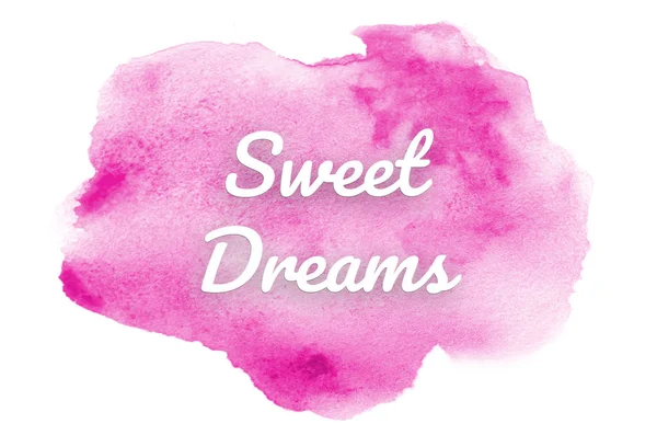 アクアレル塗料の液体スプラッタと抽象的な水彩の背景画像。ピンクのトーン。いい夢、見てね — ストック写真