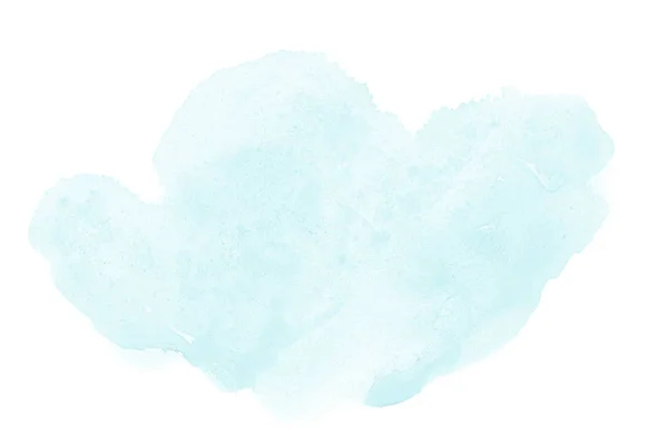 Obraz pozadí abstraktní akvarel s tekutým koláčem z akarelle barvy, izolované na bílém. Světle modré tóny — Stock fotografie