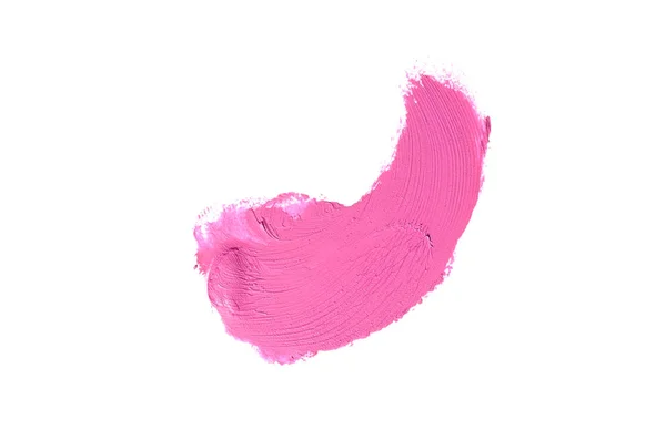 Smear and texture of lipstick or acrylic paint isolated on white — Stock Photo, Image