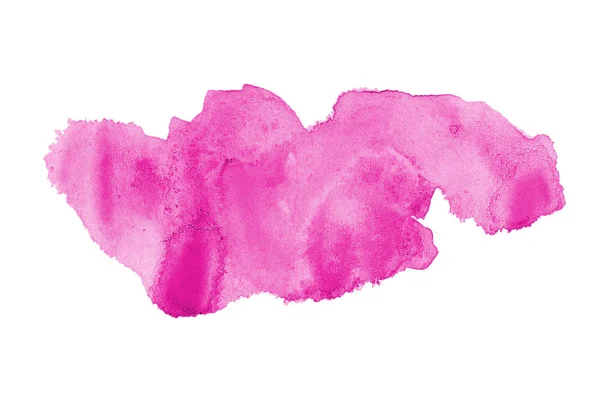 Абстрактное акварельное фоновое изображение с жидкими брызгами акварельной краски, выделенной на белом. Розовые тона — стоковое фото
