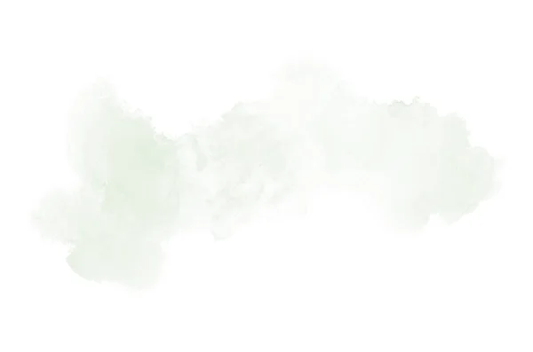 Image abstraite de fond aquarelle avec une éclaboussure liquide de peinture aquarelle, isolée sur blanc. tons vert foncé — Photo