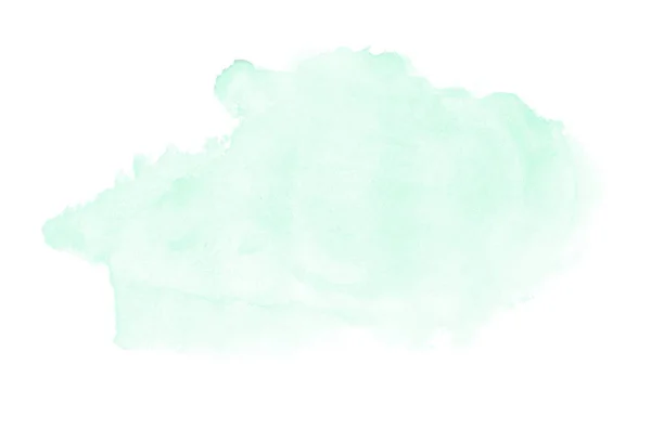 Absztrakt akvarell háttérkép egy folyékony fröccs a Aquarelle festék, elszigetelt fehér. Türkiz hangok — Stock Fotó
