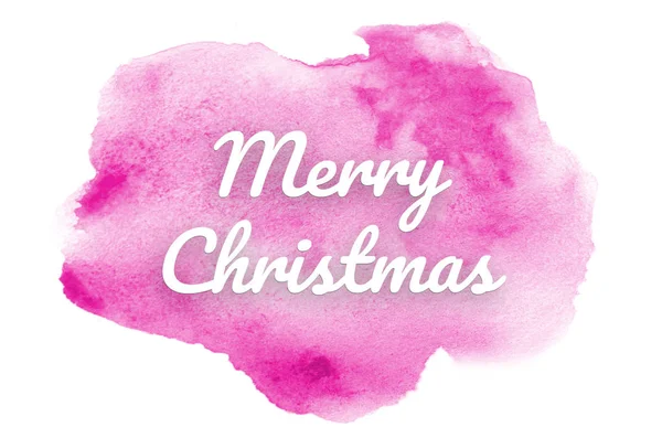 Imagem de fundo aquarela abstrata com um respingo líquido de tinta aquarelle. Tons cor de rosa. Feliz Natal! — Fotografia de Stock