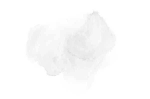 Imagen de fondo de acuarela abstracta con una salpicadura líquida de pintura acuarela, aislada en blanco. Tonos blanco y negro — Foto de Stock