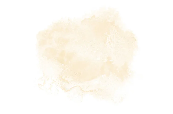 Image abstraite de fond aquarelle avec une éclaboussure liquide de peinture aquarelle, isolée sur blanc. tons orange clair — Photo