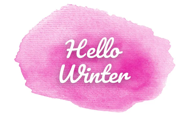 アクアレル塗料の液体スプラッタと抽象的な水彩の背景画像。ピンクのトーン。こんにちは冬 — ストック写真