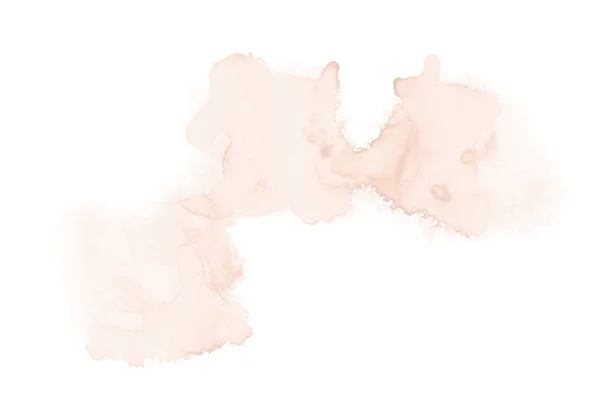 Imagem de fundo aquarela abstrata com um respingo líquido de tinta aquarelle, isolado em branco. Tons laranja — Fotografia de Stock