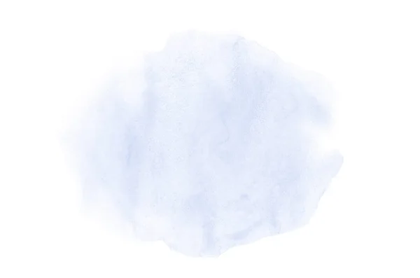 Image abstraite de fond aquarelle avec une éclaboussure liquide de peinture aquarelle, isolée sur blanc. Des tons bleus — Photo