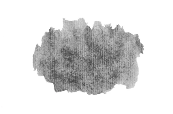 Abstraktes Aquarell-Hintergrundbild mit einem flüssigen Spritzer Aquarellfarbe, isoliert auf Weiß. Schwarz- und Weißtöne — Stockfoto