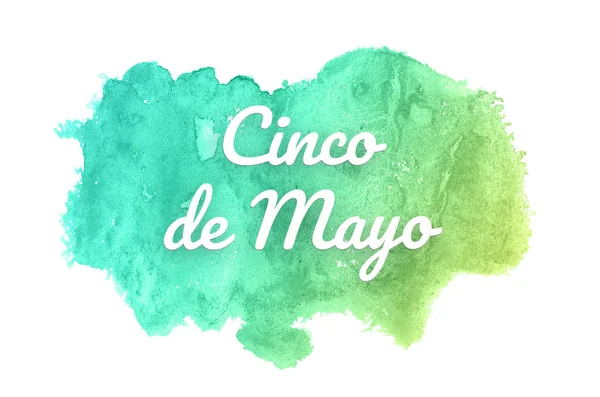 Kova boyası sıvı bir sıçrama ile soyut suluboya arka plan görüntüsü. Yeşil ve sarı pastel tonları. Cinco de mayonez