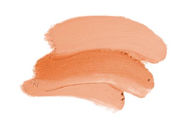 Smear ve ruj veya akrilik boya beyaz izole doku