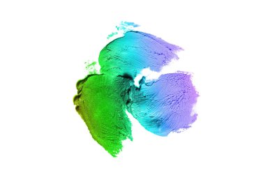 Smear ve ruj veya akrilik boya beyaz izole doku