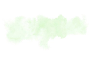 Beyaz üzerine izole edilmiş, sıvı bir kova boyası ile soyut suluboya arka plan görüntüsü. Yeşil tonları