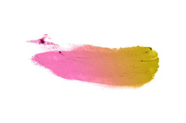 Smear ve ruj veya akrilik boya beyaz izole doku