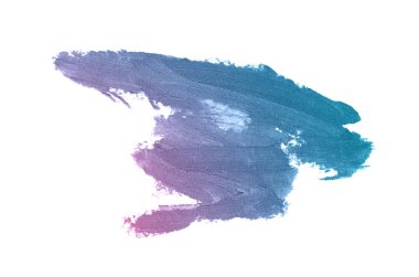 Smear ve ruj veya akrilik boya beyaz izole doku