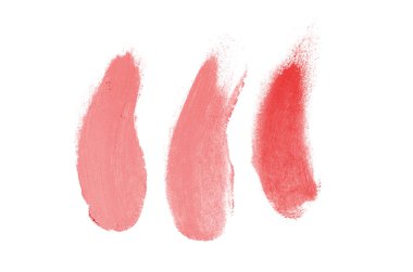 Smear ve ruj veya akrilik boya beyaz izole doku