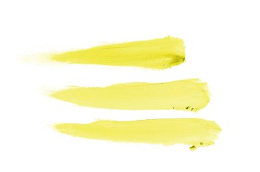 Smear ve ruj veya akrilik boya beyaz izole doku