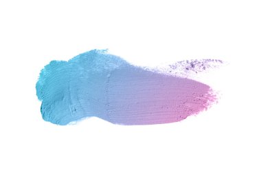 Smear ve ruj veya akrilik boya beyaz izole doku