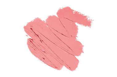 Smear ve ruj veya akrilik boya beyaz izole doku