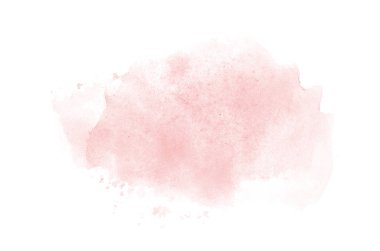 Aquarelle boya, üzerinde beyaz izole bir sıvı sıçrama ile suluboya arka plan görüntüsü. Kırmızı tonları