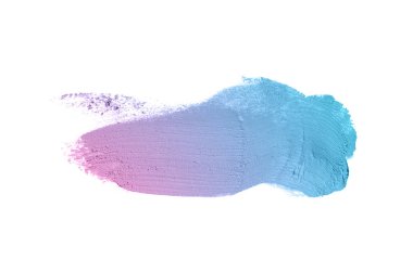 Smear ve ruj veya akrilik boya beyaz izole doku