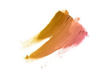 Smear ve ruj veya akrilik boya beyaz izole doku