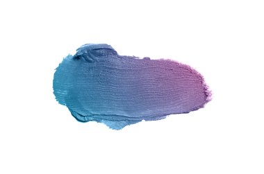 Smear ve ruj veya akrilik boya beyaz izole doku