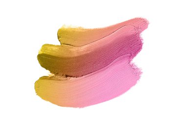 Smear ve ruj veya akrilik boya beyaz izole doku