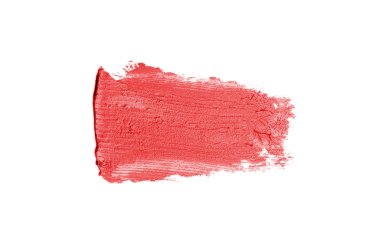 Smear ve ruj veya akrilik boya beyaz izole doku