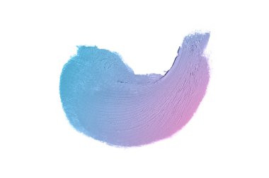 Smear ve ruj veya akrilik boya beyaz izole doku